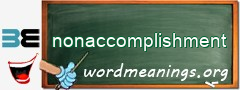 WordMeaning blackboard for nonaccomplishment